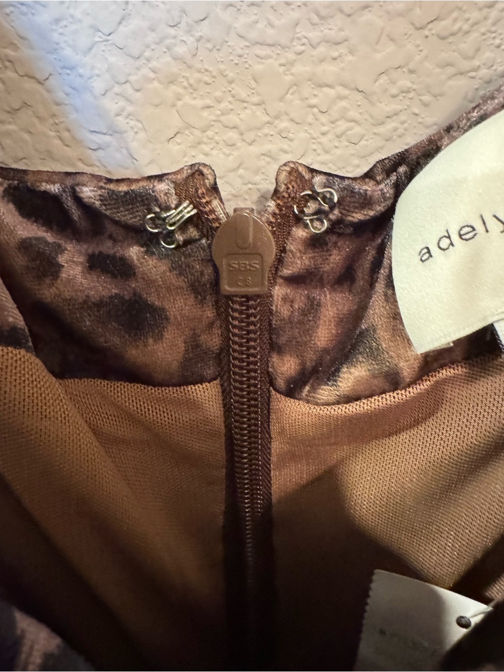 Adelyn Rae Leopard Print Velvet Ruched Mini Dress - Picture 8 of 10